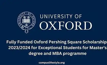 Oxford Pershing Square Graduate Scholarship 2024