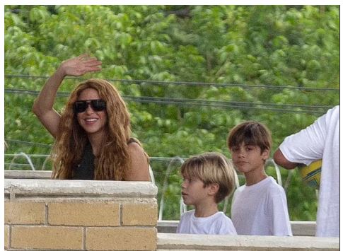Shakira Visits Underprivileged School in Hometown with Sons