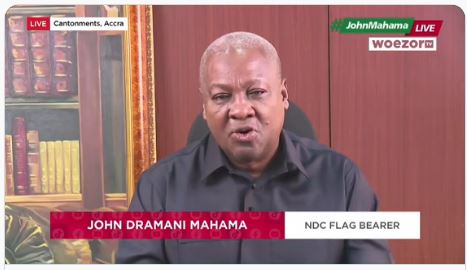 Live: NDC Flag Bearer, John Dramani Mahama speaks on participation in limited registration exercise