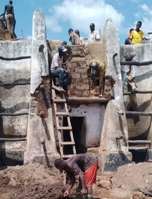 Restoration works begin on partly collapsed 400-year-old Mosque in Bole