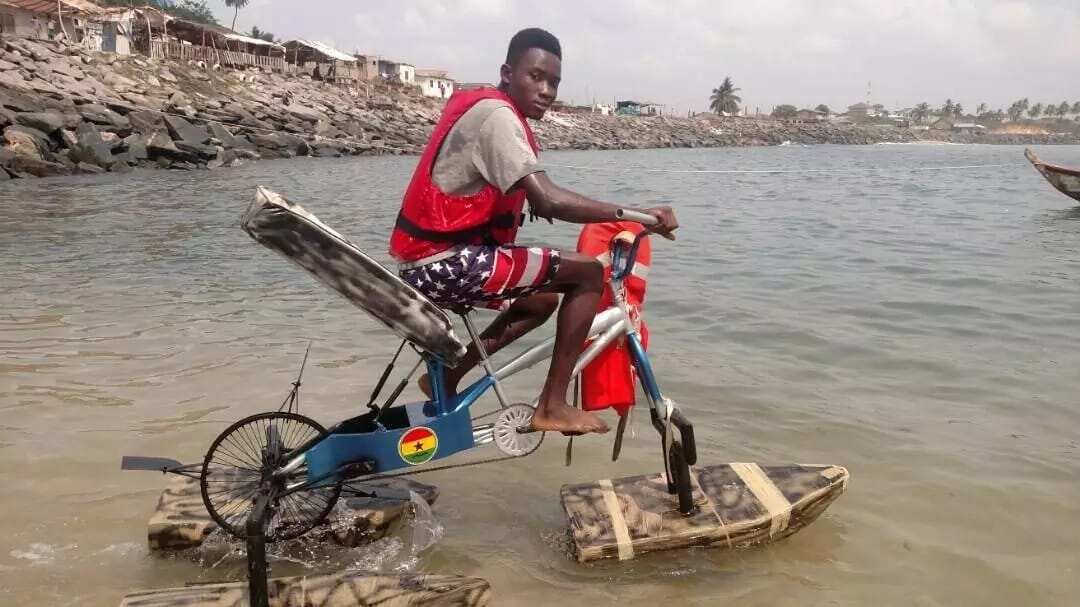 Meet The Ghanaian Student Who Built A Floating Bicycle