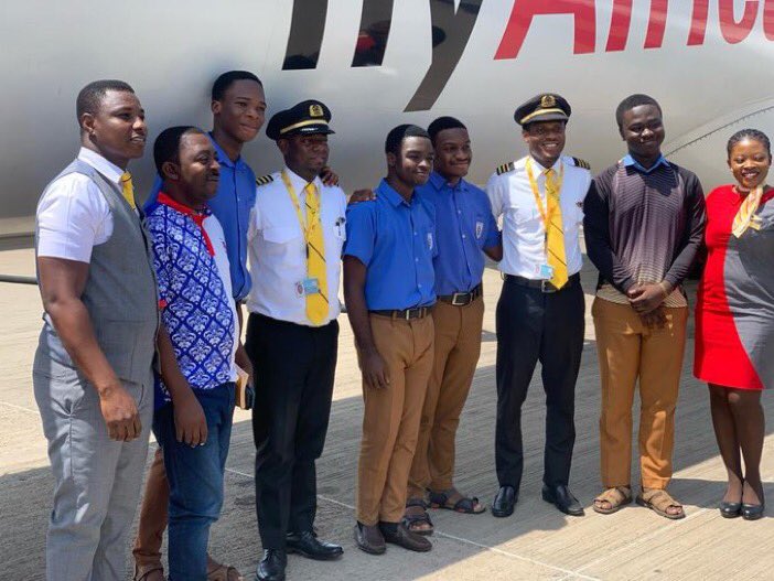 NSMQ 2023 Final: Presec graduates, now Africa World Airlines Pilots flew 2023 contestants To Accra