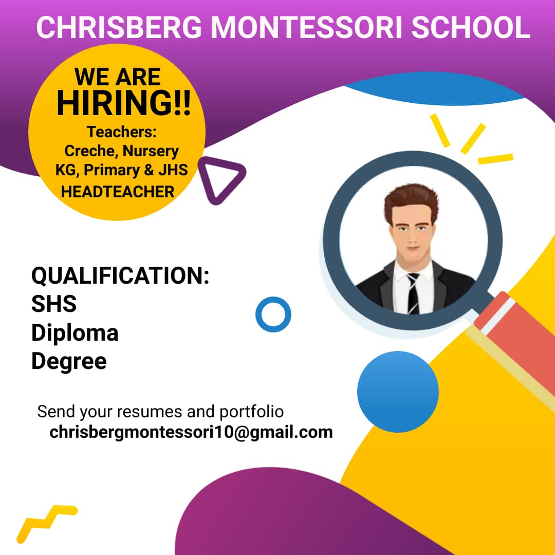 Vacancy For Head Teacher Job Vacancy For Teachers at Chrisberg Montessori School
