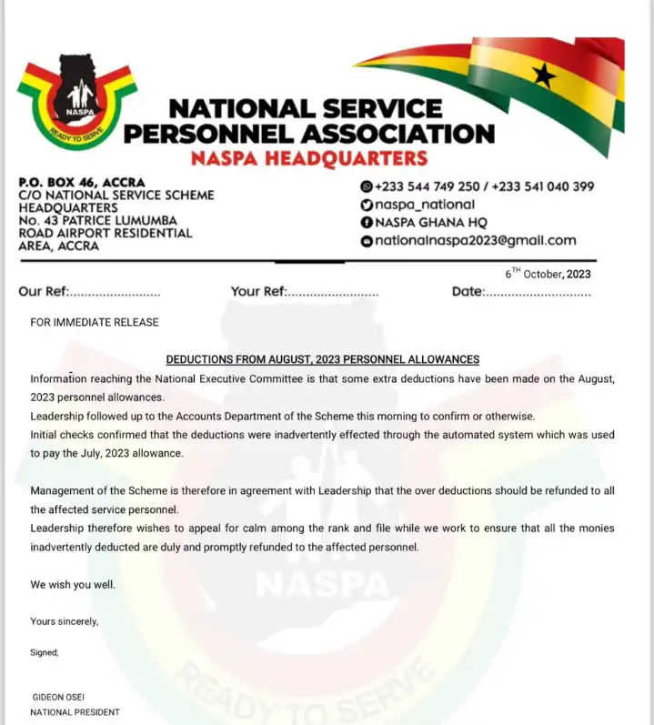 NSS National President Speaks On NSS Allowance Deductions.