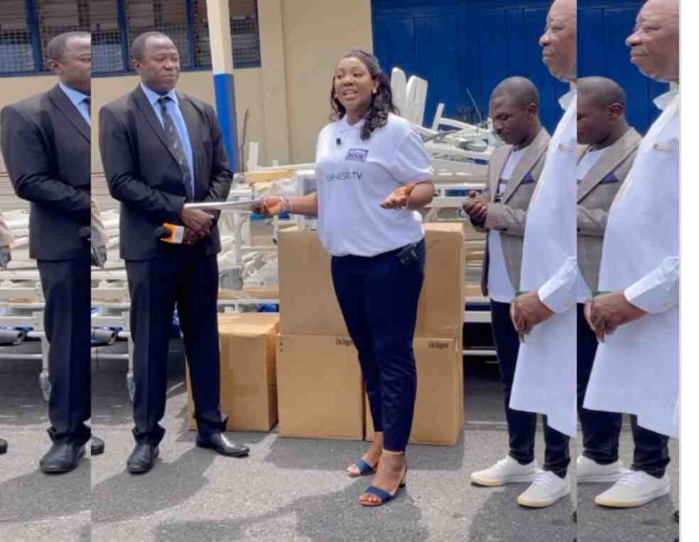 Pastor Elvis Agyemang's Wife Donates Money And Other Items To Korle-Bu Hospital