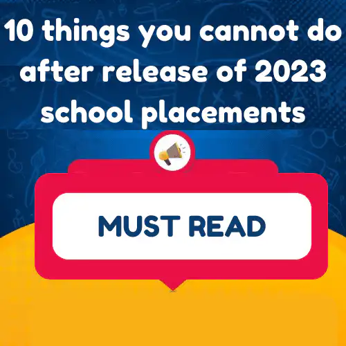 10 things you cannot do after the release of 2023 school placements
