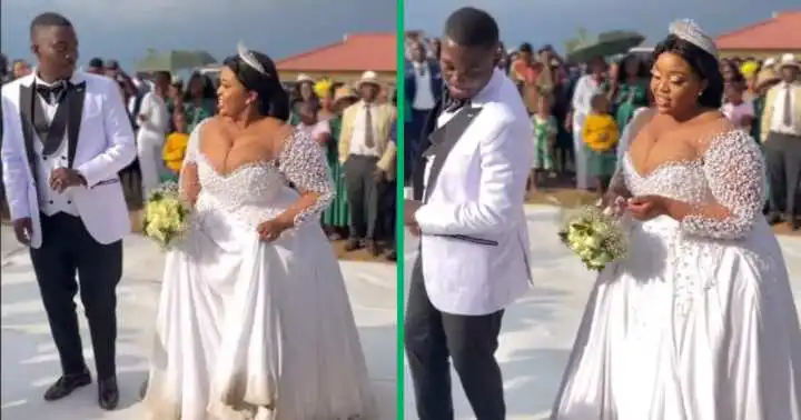 Stunning Bride And Groom's Infectious Energy And Dance Goes Viral On TikTok, Peeps Show Them Love