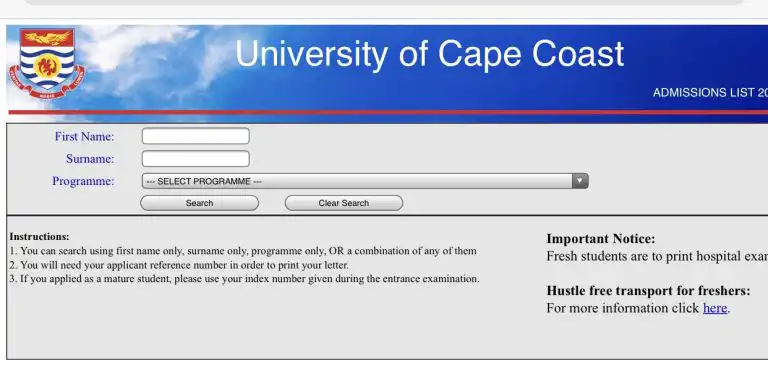 UCC Releases Admission List, See How to Check Here