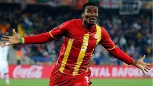 Asamoah Gyan, first Ghananain to score in the FIFA world cup 