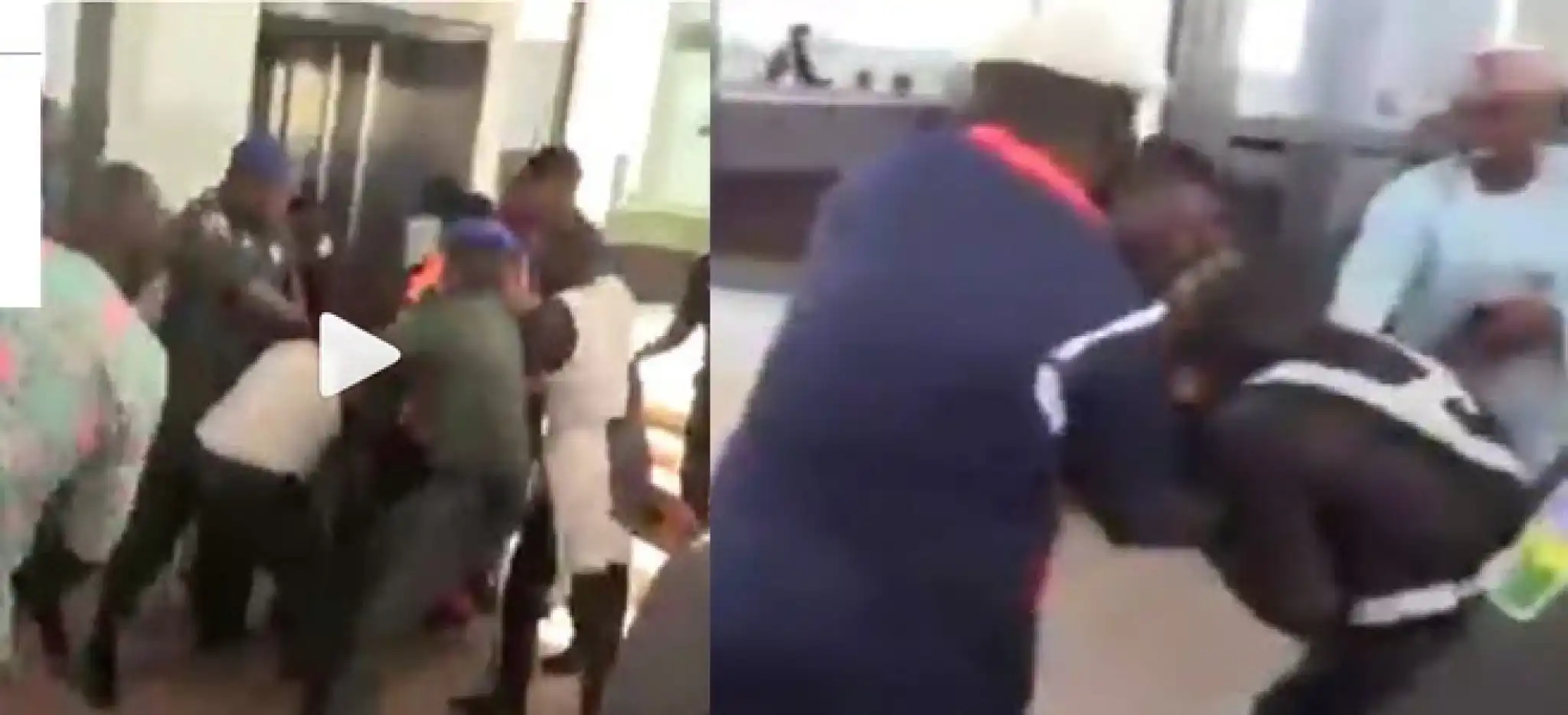 Watch how disabled former tollbooth workers fought security at Transport Ministry