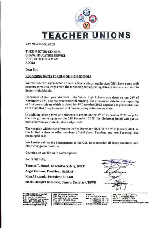 The Reopening Revised date for SHS1 students – Check Here!