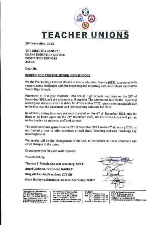 The Reopening Revised date for SHS1 students &ndash; Check Here!