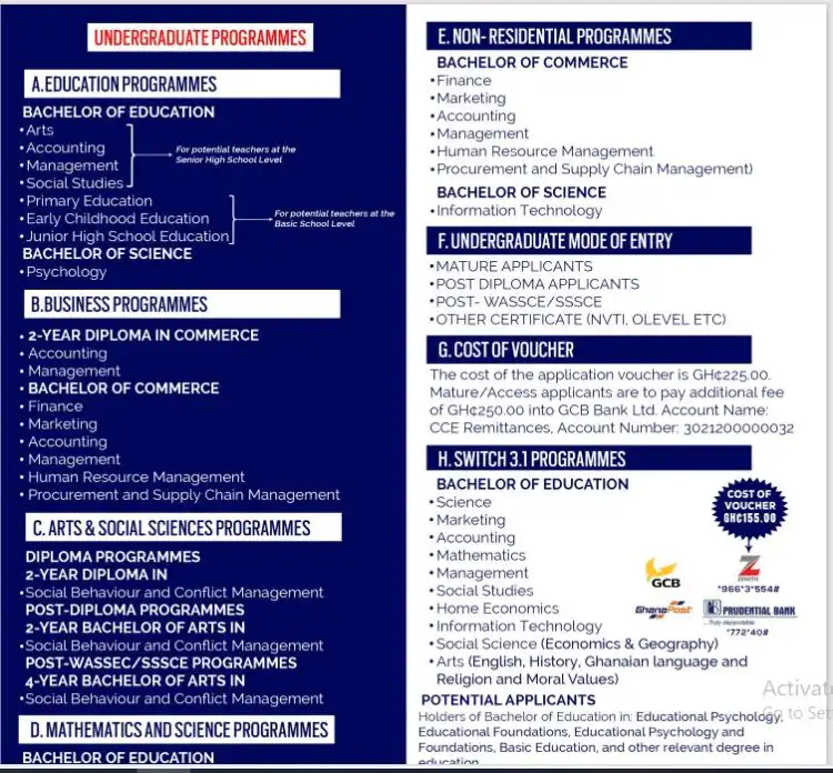 UCC College of Distance Education (CoDE) Forms 2023/2024