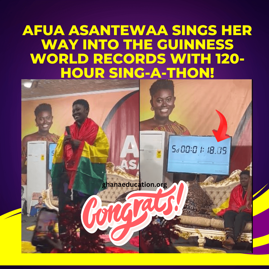 Afua Asantewaa Sings Her Way into the Guinness World Records Completes 120-Hour Sing-A-Thon!