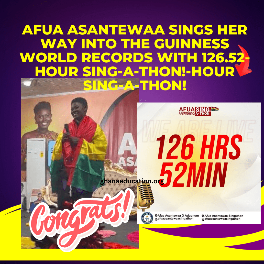 Afua Asantewaa sings for 126 hours, 52 mins to end Guinness World Record for the longest solo singing marathon