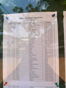 Accra College of Education 2023/2024 Admission List out: Check Your Name Here 