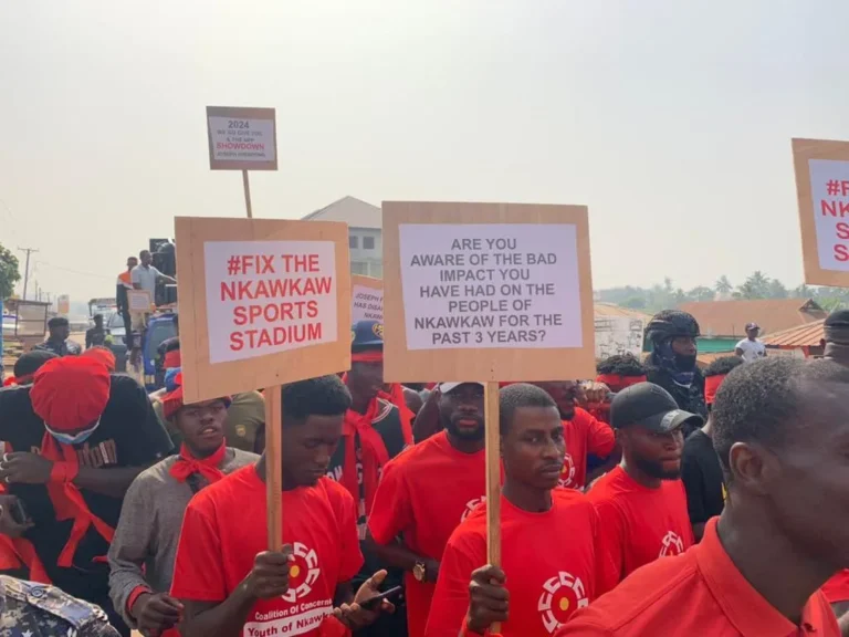 Residents of Nkawkaw protested against their MP