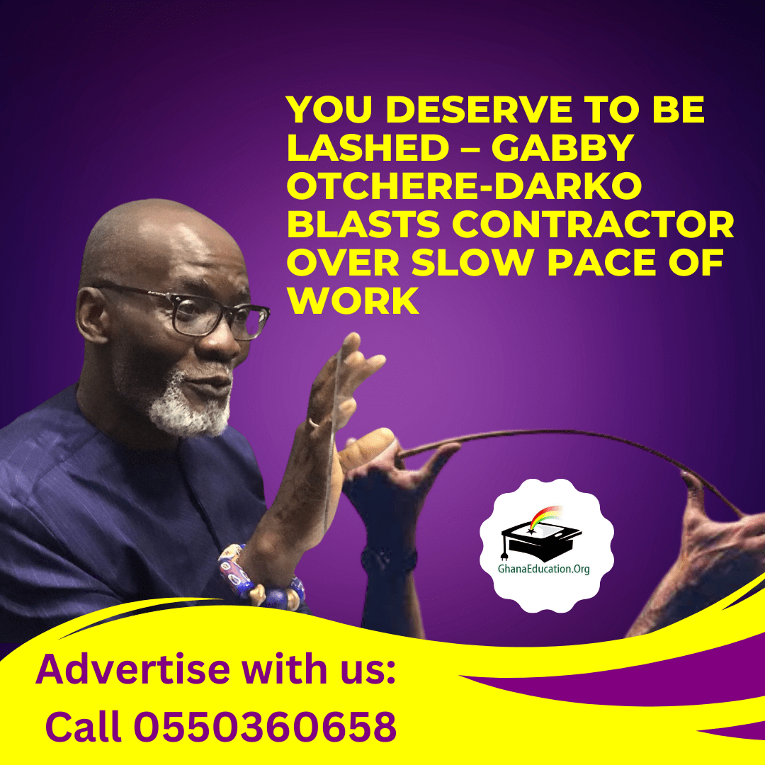 You deserve to be lashed – Gabby Otchere-Darko blasts contractor over slow pace of work