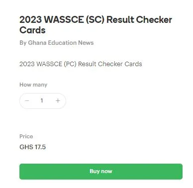 Buy 2023 WASSCE result checker with Momo (Step-by-step)