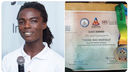 Rastafarian & Achimota School’s Tyrone Marhguy awarded a gold medal by the American Mathematics Olympiad 2023 for his outstanding achievements in Grade 12