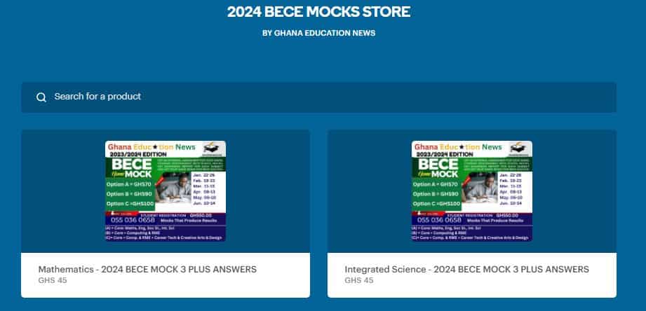 2024 BECE Mock Questions and Answers for Schools