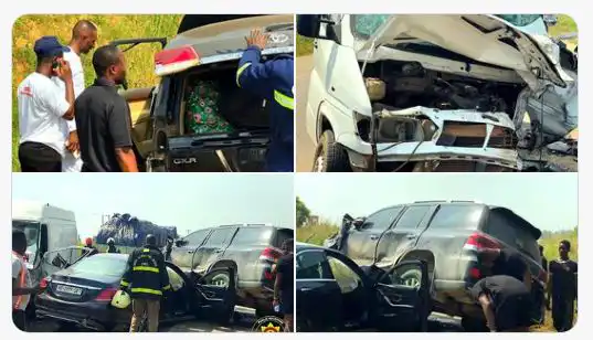 Viral video of Second Lady Samira Bawumia&rsquo;s vehicles involved in a car crash pops up, one dead 