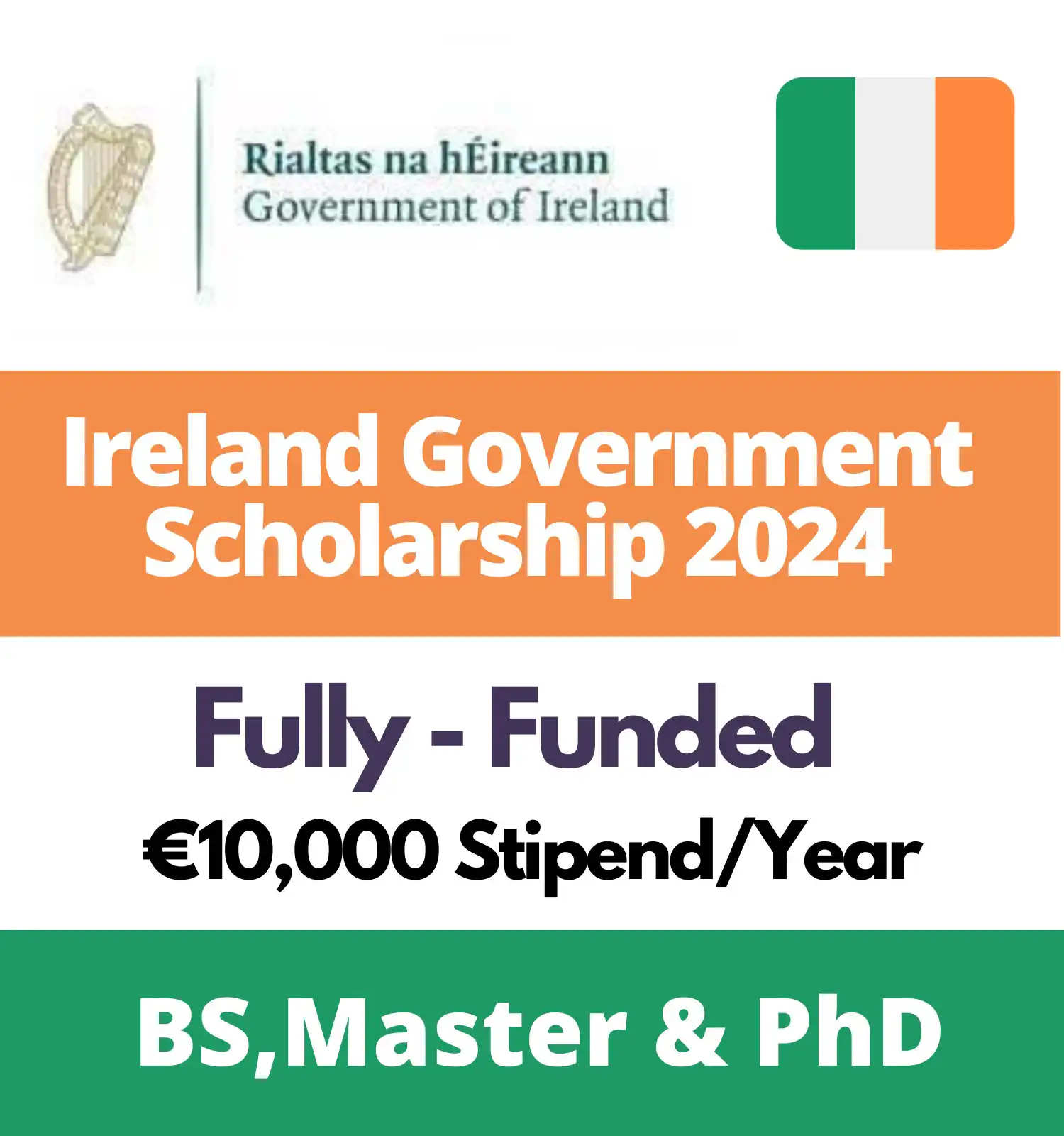 Government of Ireland International Education Scholarships 2024