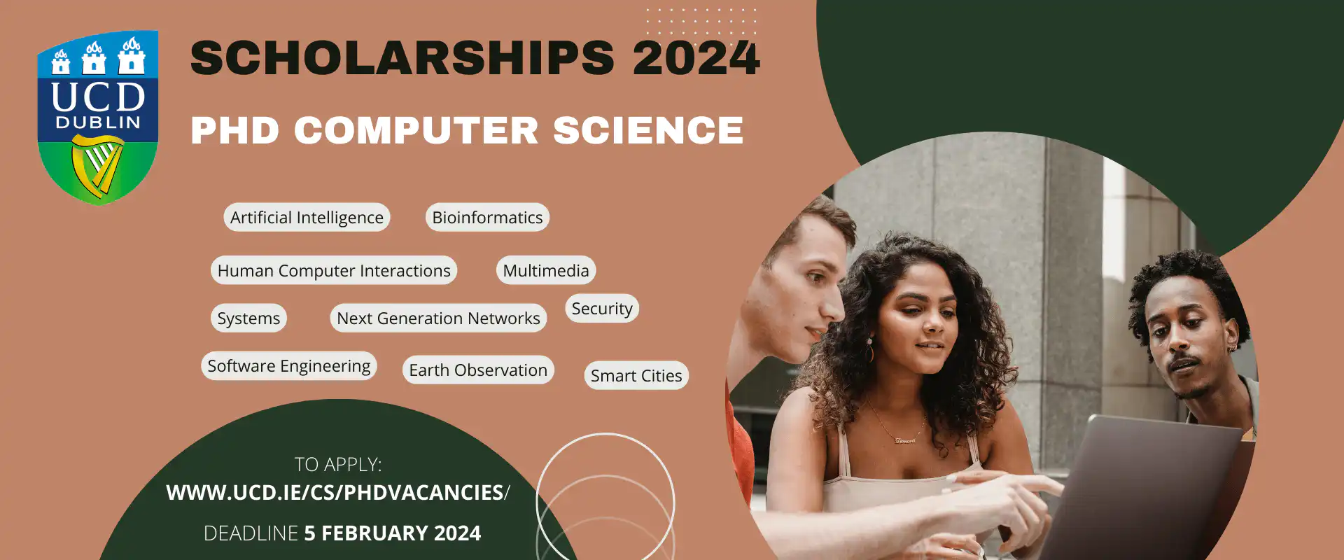 Doctoral Degree Scholarships in Computer Science, University College Dublin, Ireland
