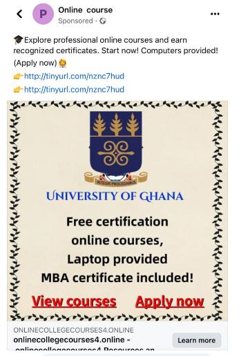 University of Ghana Online MBA Admission Scam Alert