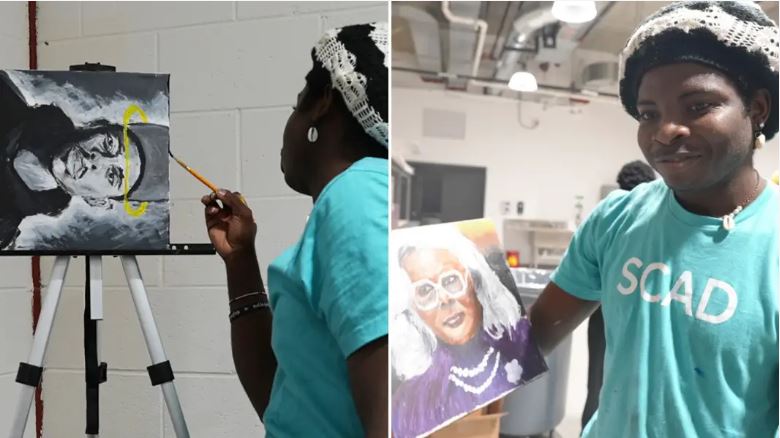 Nigerian art student breaks record with 100-hour painting marathon
