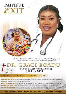 Dr Grace Boadu To Be Buried On March 9