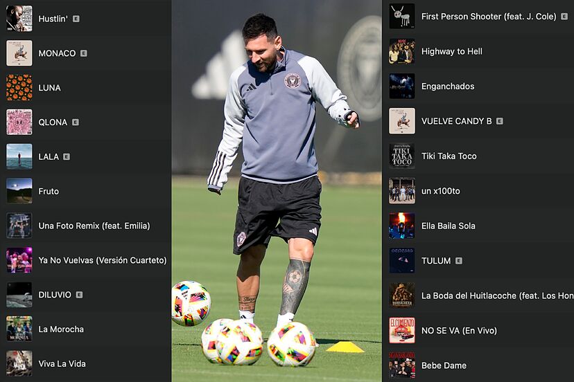 Lionel Messi's Favourite Apple Songs