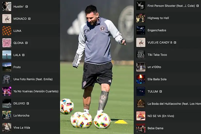 Lionel Messi's Favourite Apple Songs