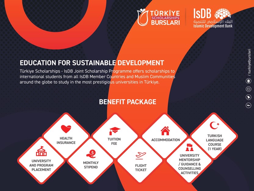 Türkiye Scholarships – Islamic Development Bank (IsDB) Joint Scholarship Programme