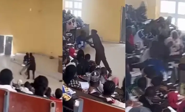 Lecturer And Student Fight Dirty In Lecture Hall; Watch Trending Video