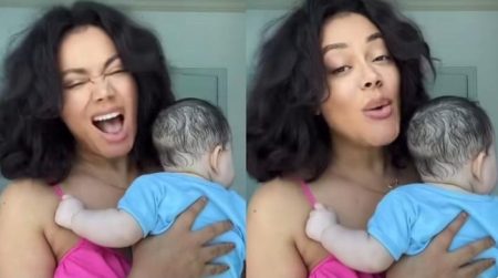 Nadia Buari Shows Off Her New Born Baby In New Video