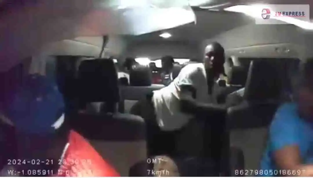 CCTV Footage Shows How Driver And Passengers Escaped Armed Robbers Attack On Accra – Kumasi Road