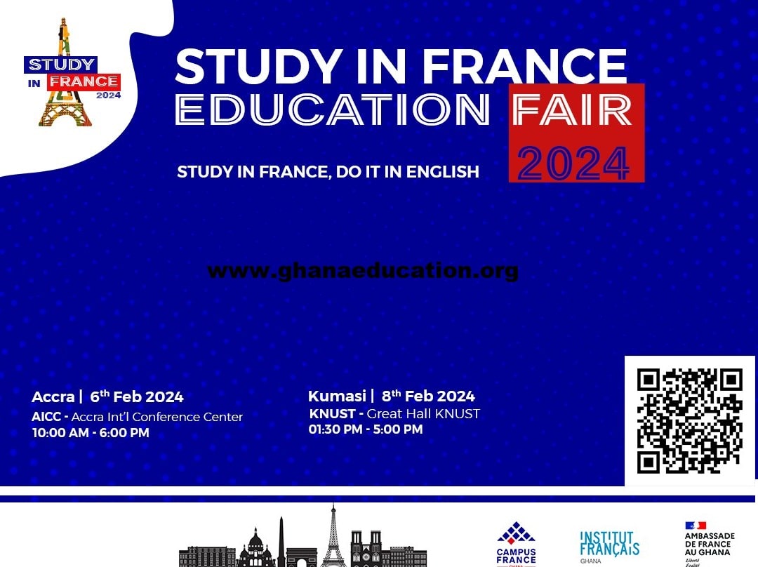 Over 500 Ghanaian Students are Enrolled in Studies in France Start your journey to study in France at the 6th Ghana-France 2024 University Encounters on 6th & 8th February