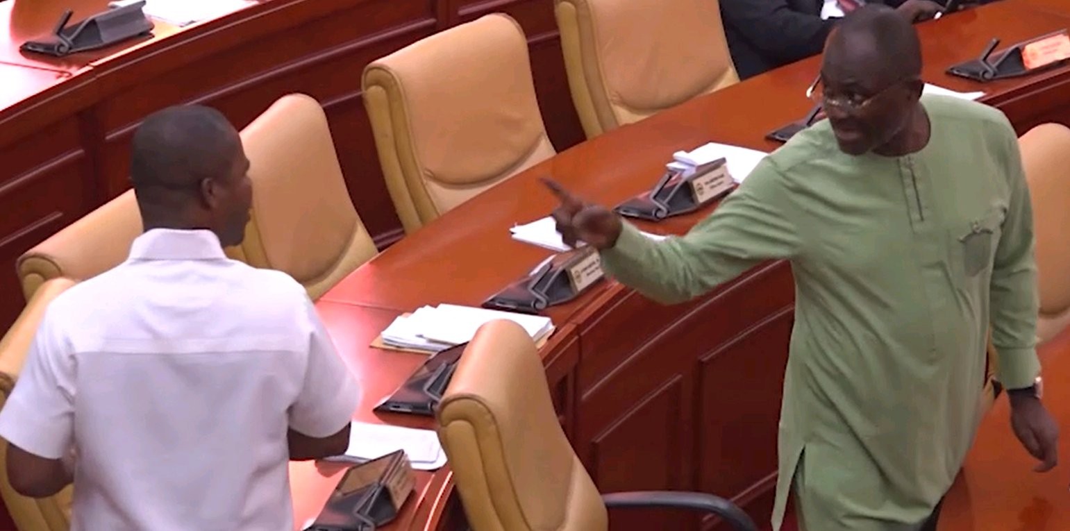 Fight In Parliament As Ken Agyapong Clashes with Ngleshie Amanfrom MP Sylvester Tetteh