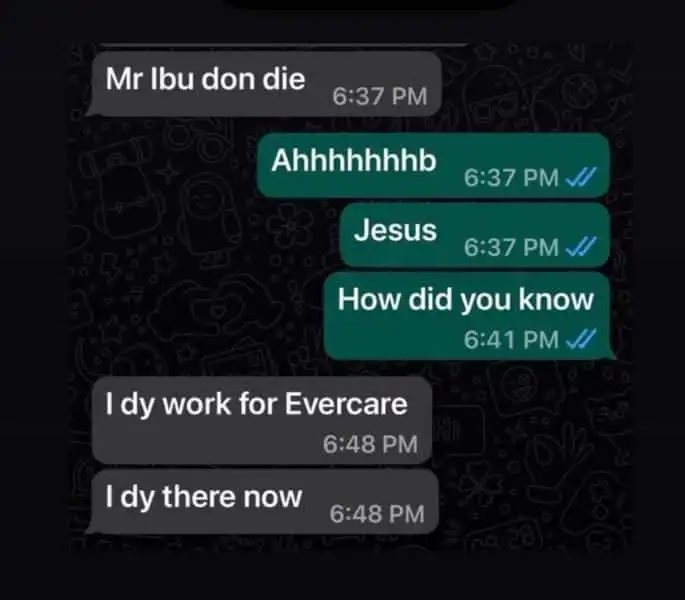 Veteran Actor, Mr. Ibu Confirmed Dead