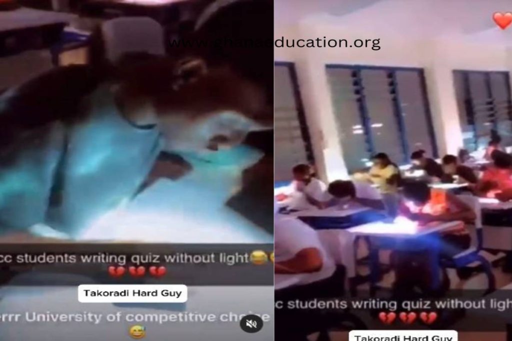 Video of UCC students using phone lights to write a quiz in Dumsor goes viral online