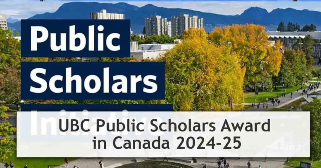 2024 UBC Public Scholars Award in Canada | How To Apply