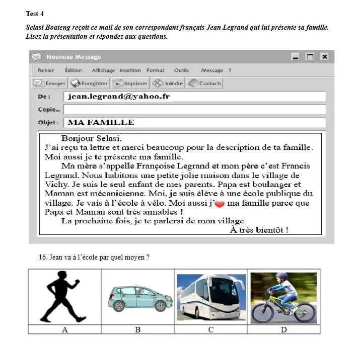  French Questions Paper 1