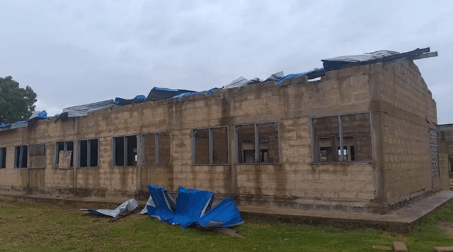 Rainstorm rips up Bornikorpe D/A Basic School structure roofing