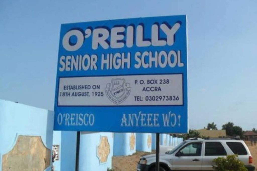 O'REILLY SHS WASSCE candidate