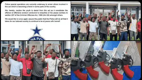 arrests 26 persons for brandishing toy guns