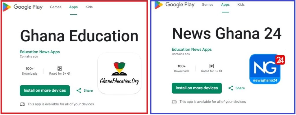 Ghana Education News and NewsGhana24 Apps Launched