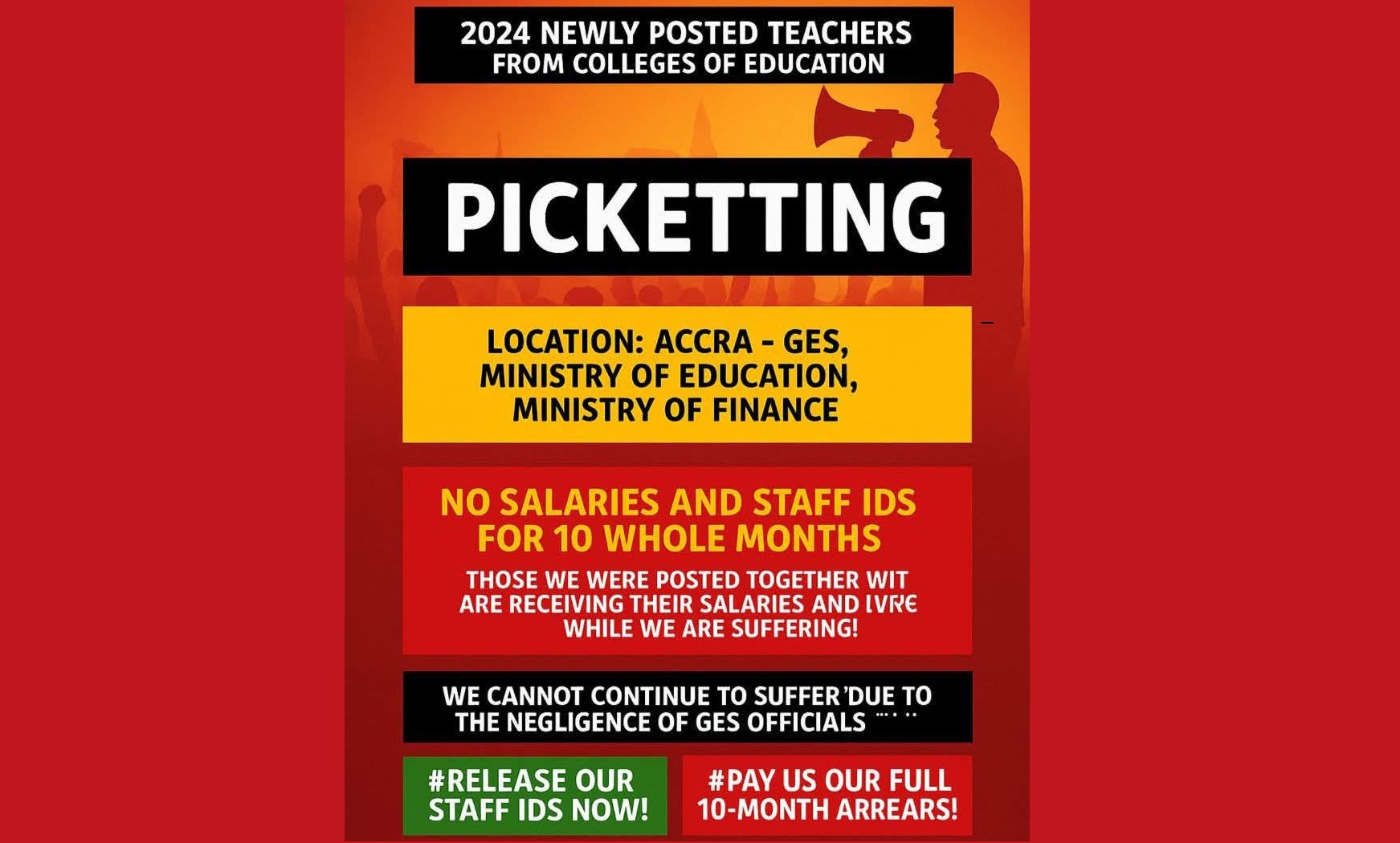 Newly Posted Teachers Not Paid for 10 Months Cry for Help in Bono East