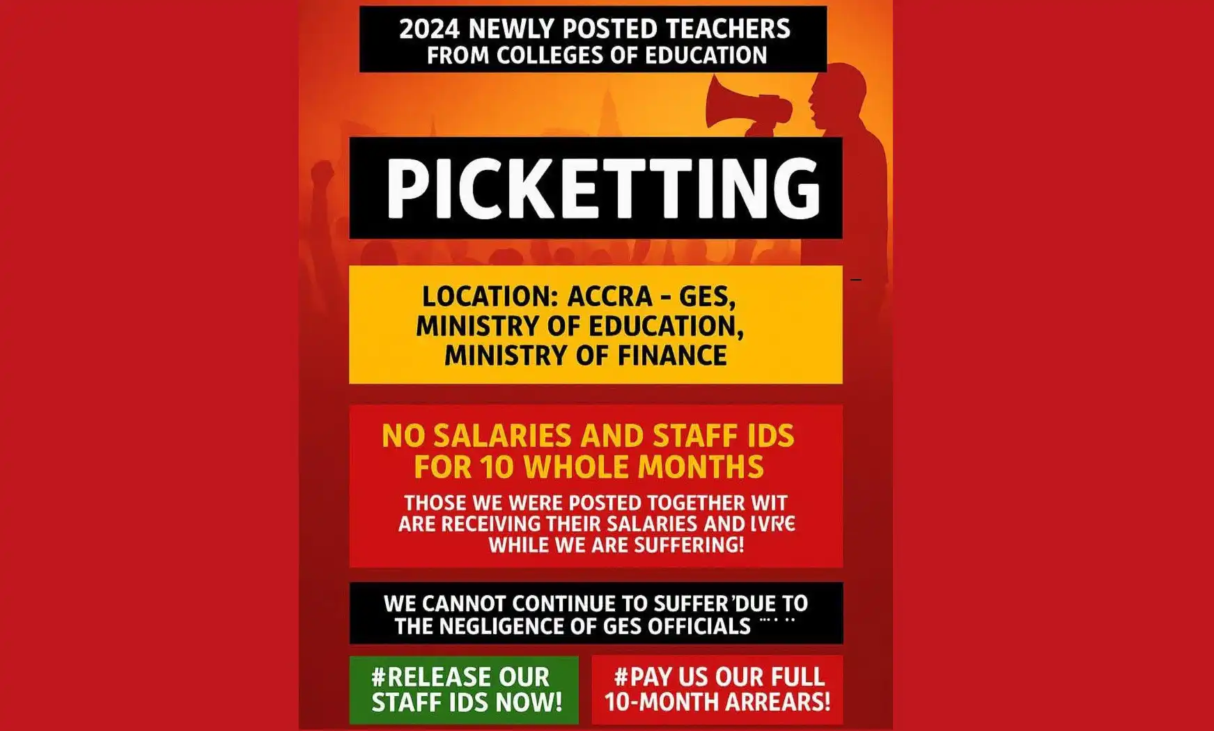 Newly Posted Teachers Unpaid for 10 Months Cry for Help in Bono East