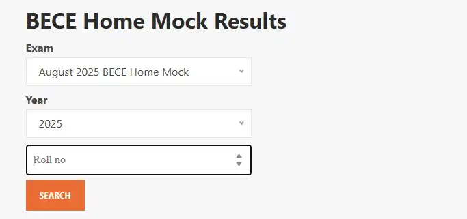 New BECE Home Mock Result Portal